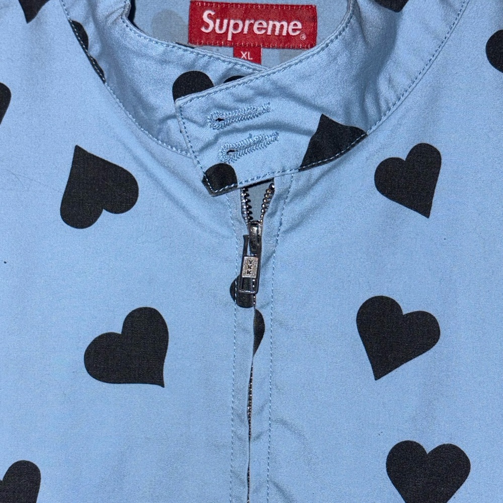 Supreme Blue and Black Heart Shirt Jacket